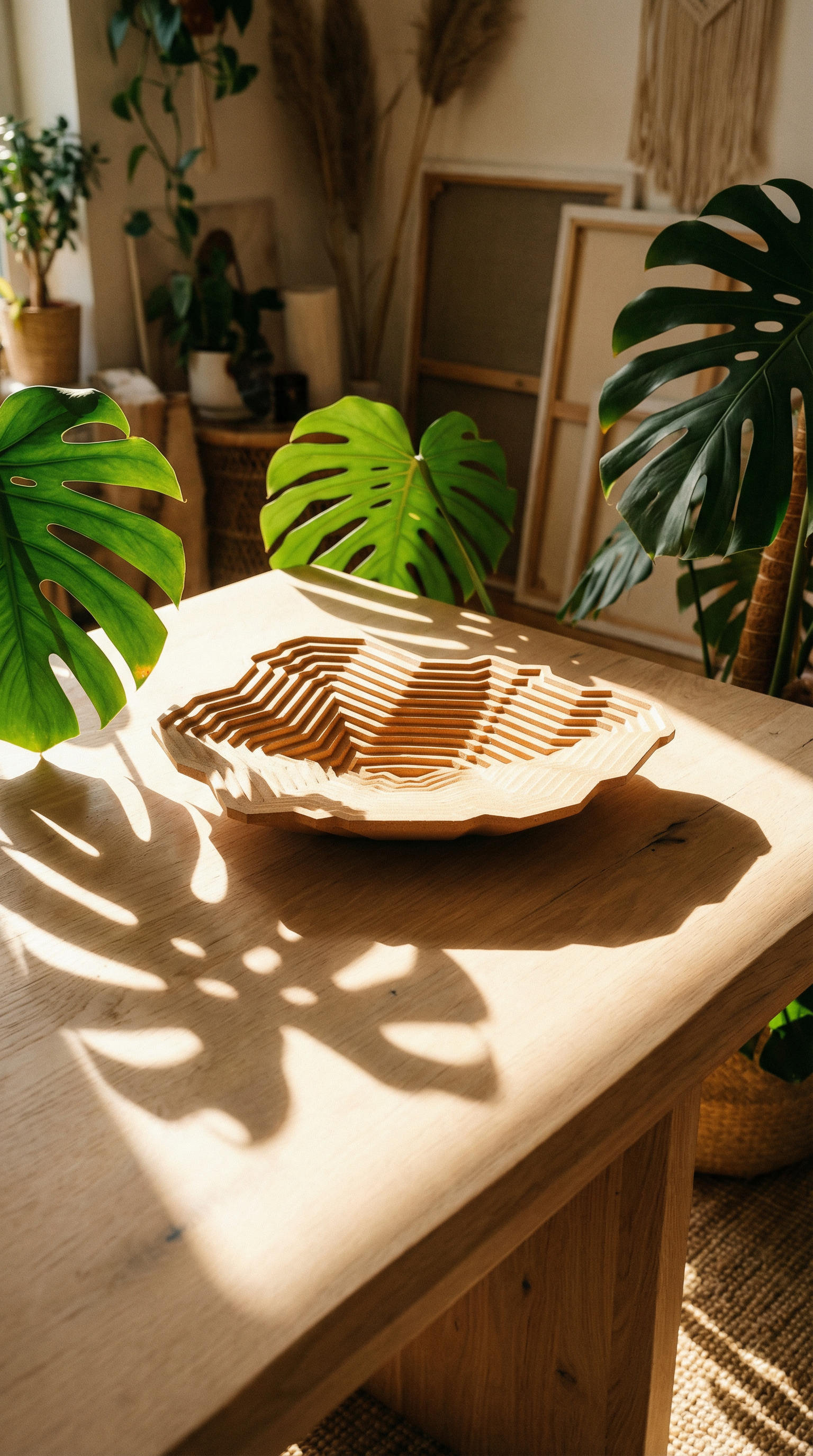 AI product shot of Phil Cuttance | Apricot Pleat Bowl