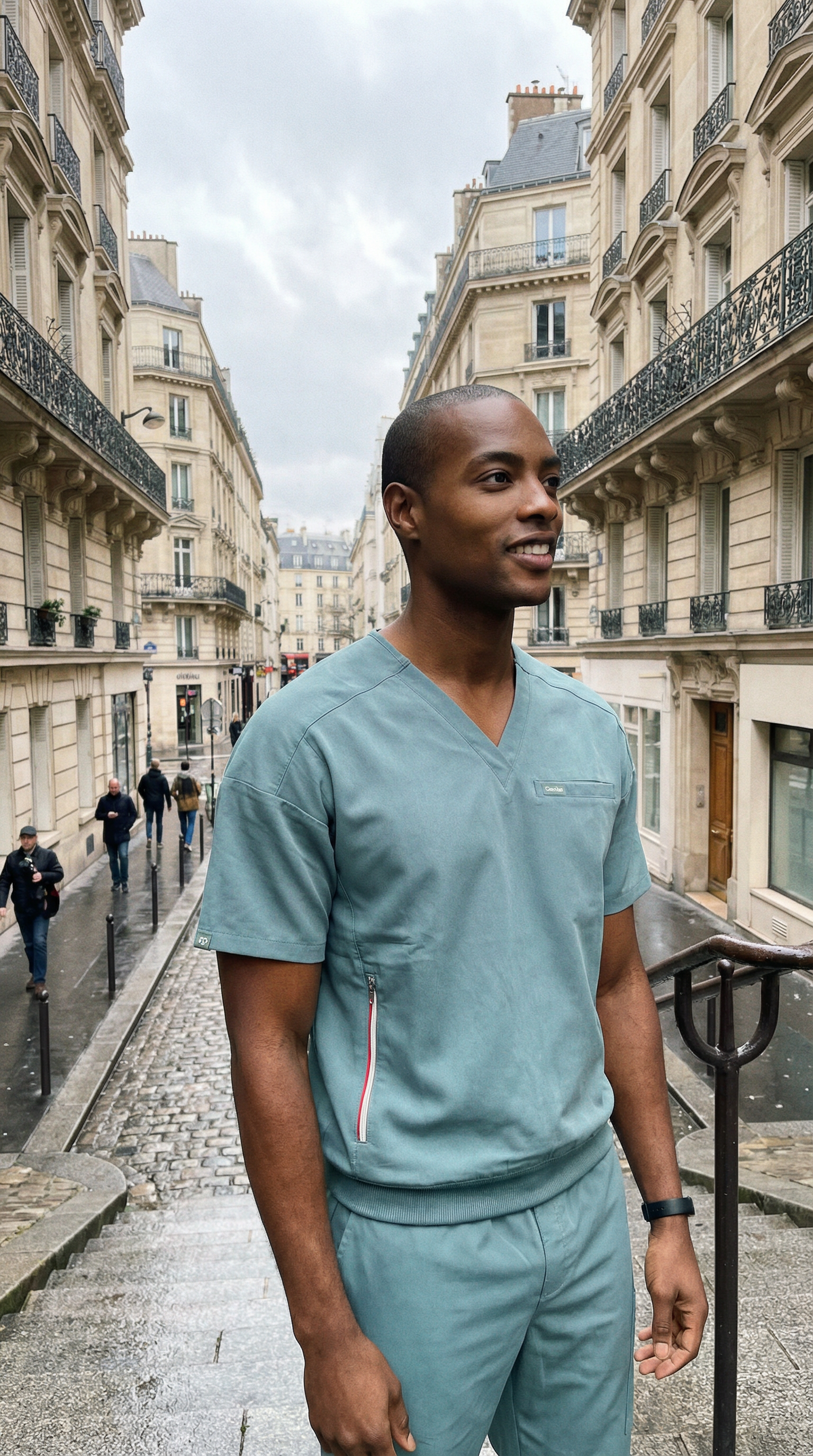 AI product shot of TENCEL™ Hamilton Ribband Scrub Top