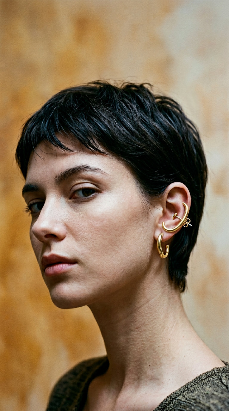 AI product shot of Vintage Cuff Earring No.1
