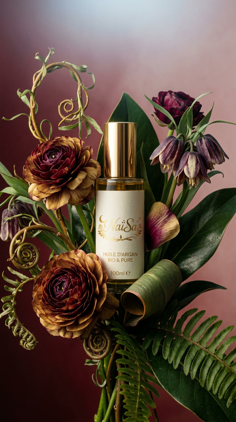 AI product shot of Huile d’Argan