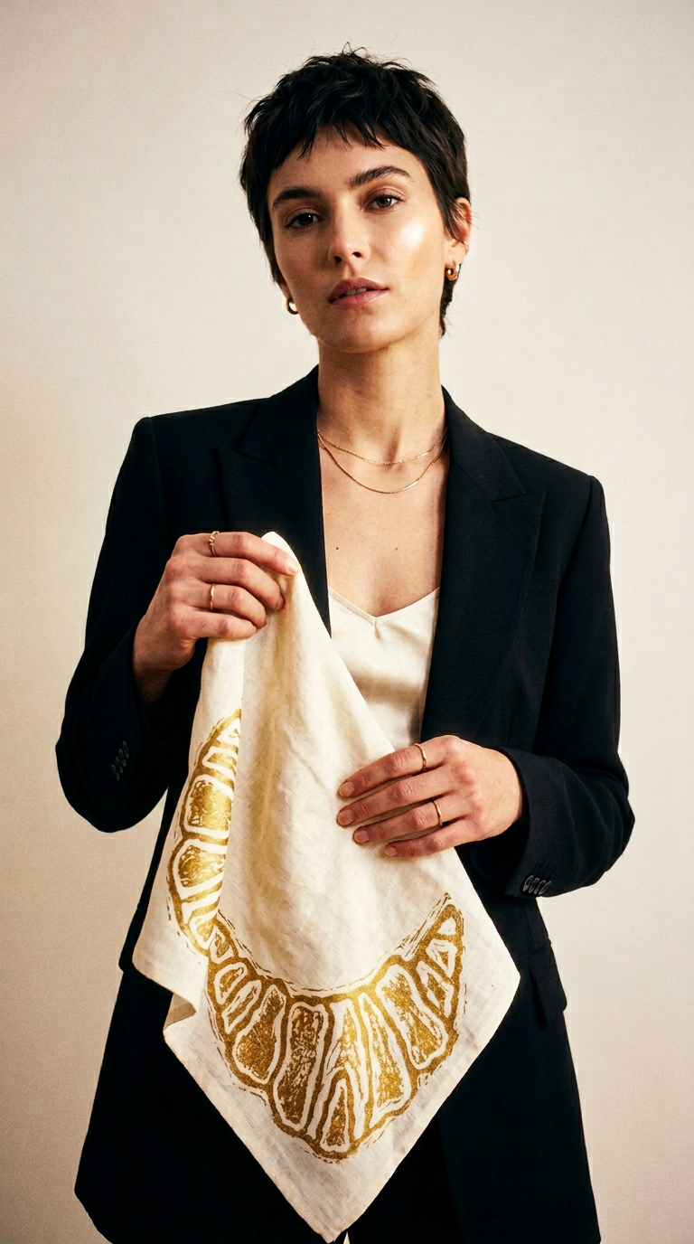 AI product shot of Set of Four Sunday Morning Napkins