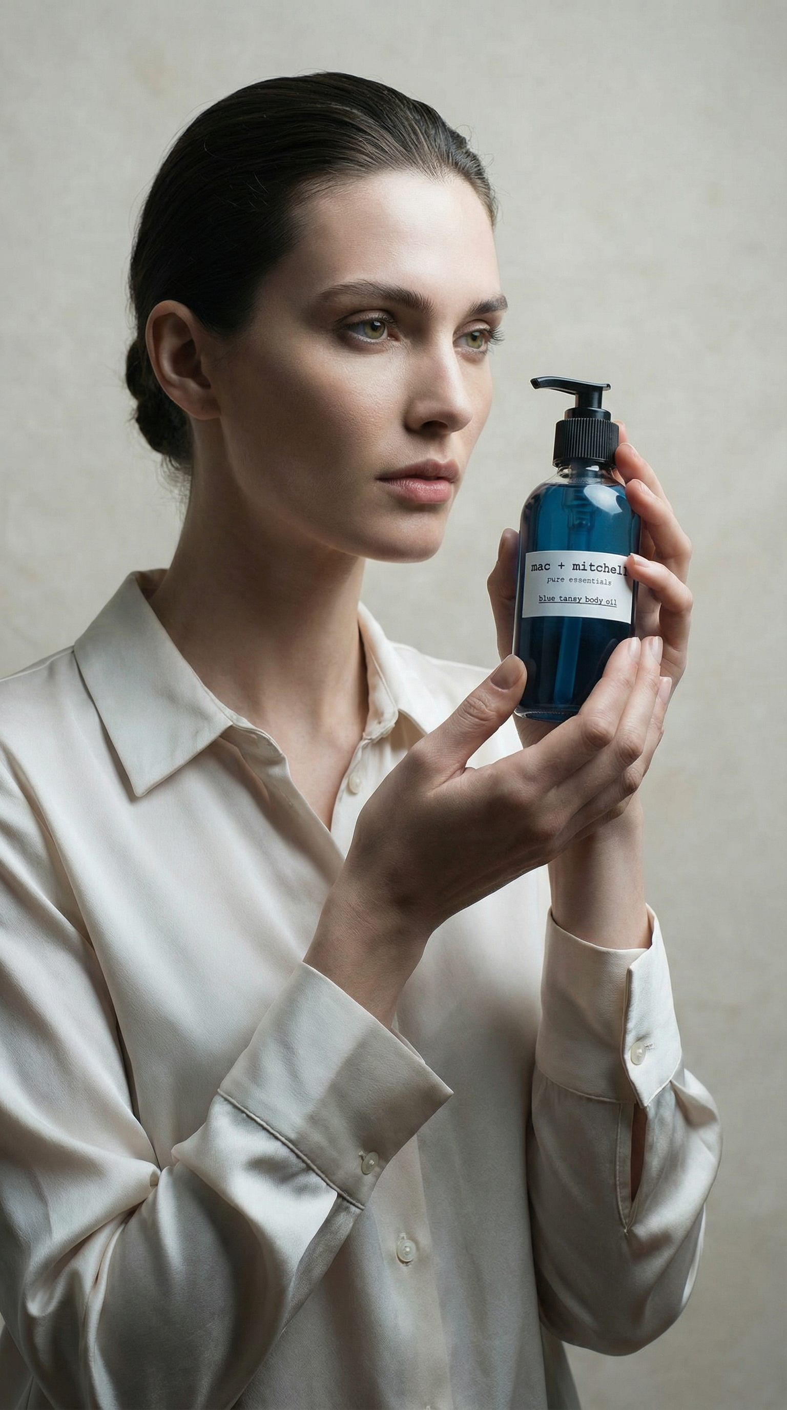 AI product shot of body oil