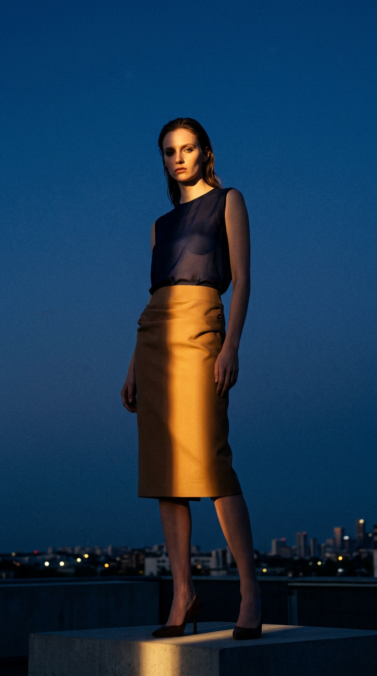 AI product shot of Pernilla skirt in cotton