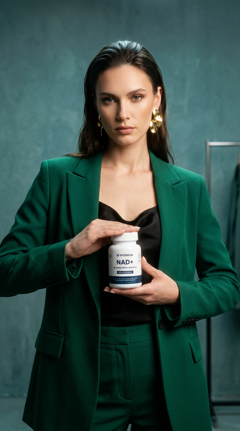 AI product shot of Vivencia NAD+ Pro Liposomal 500mg 30 Capsule – Booster NAD Energie