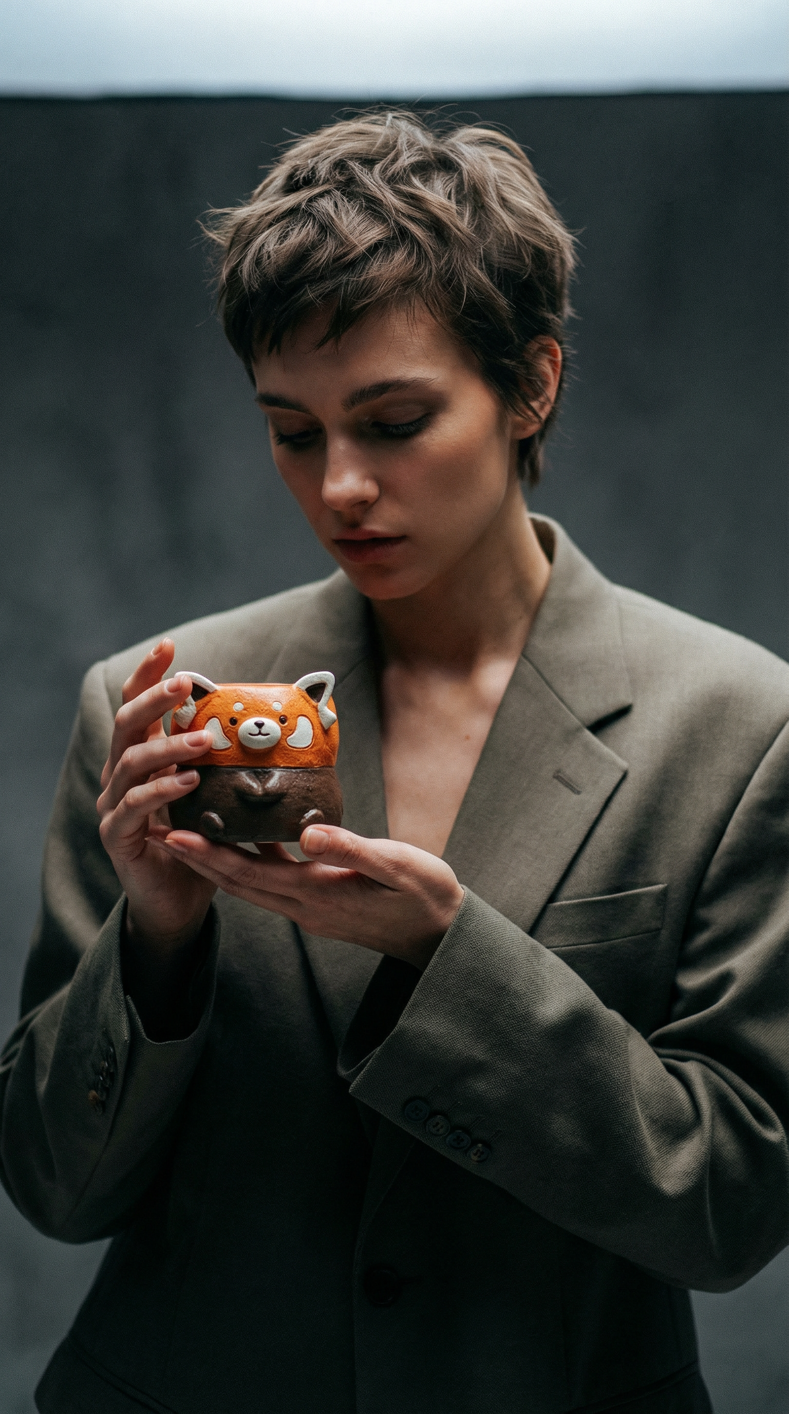 AI product shot of [Flesh Zoo] Red Panda Succulent Plant Blind Box, New Product Launched, Exclusively Sold on the Official Website