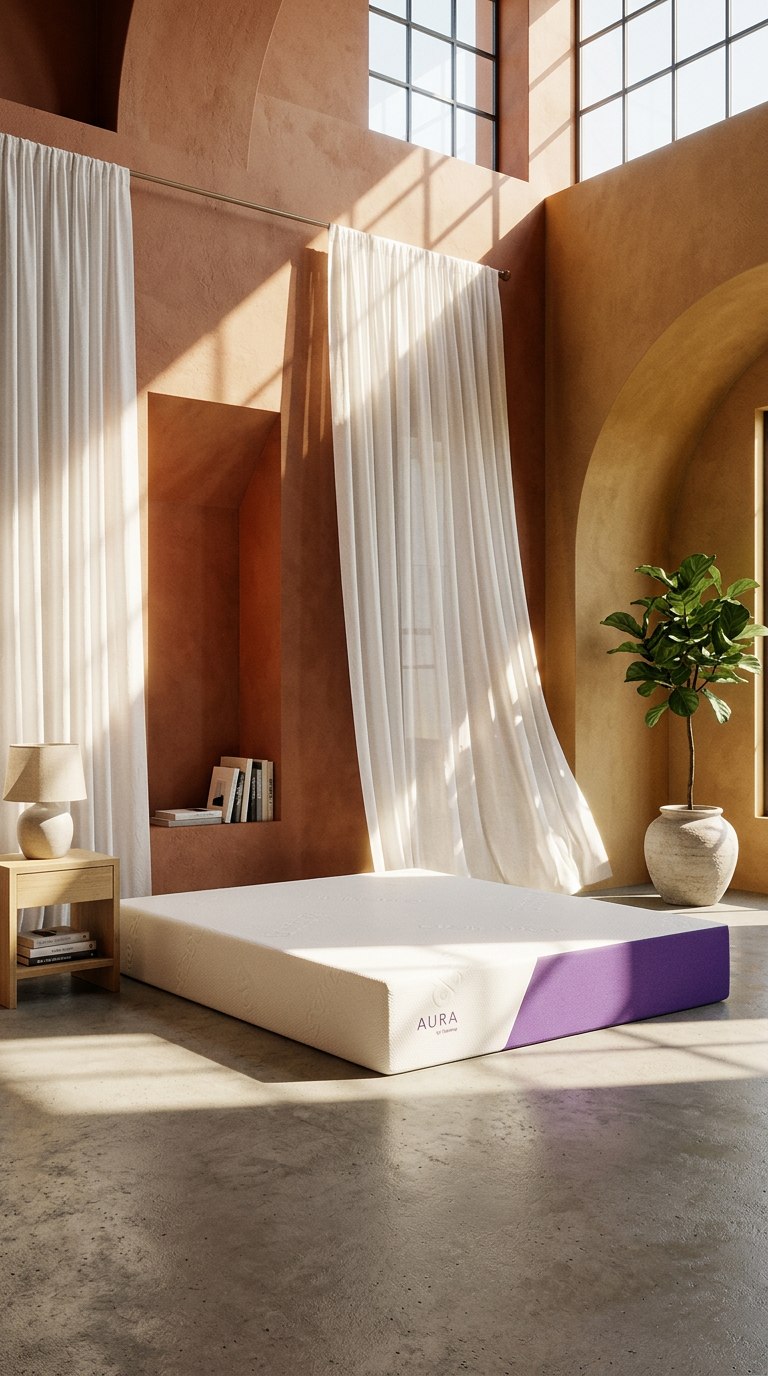 AI product shot of Matelas Polysleep Aura