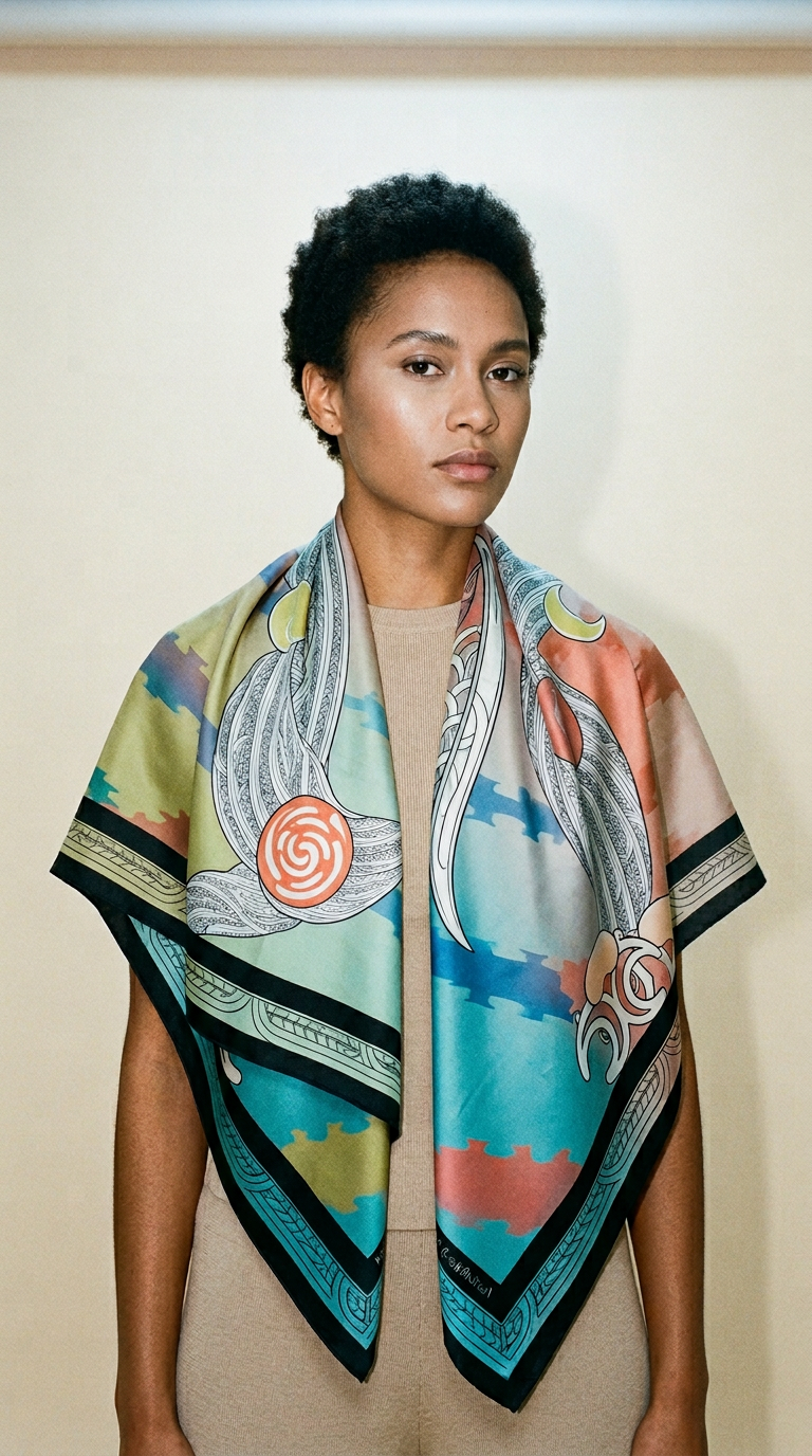 AI product shot of Kāmeta Satin - Ki Uta Ki Tai