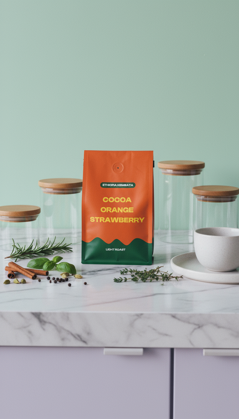 AI product shot of Ethiopia Kembata Natural