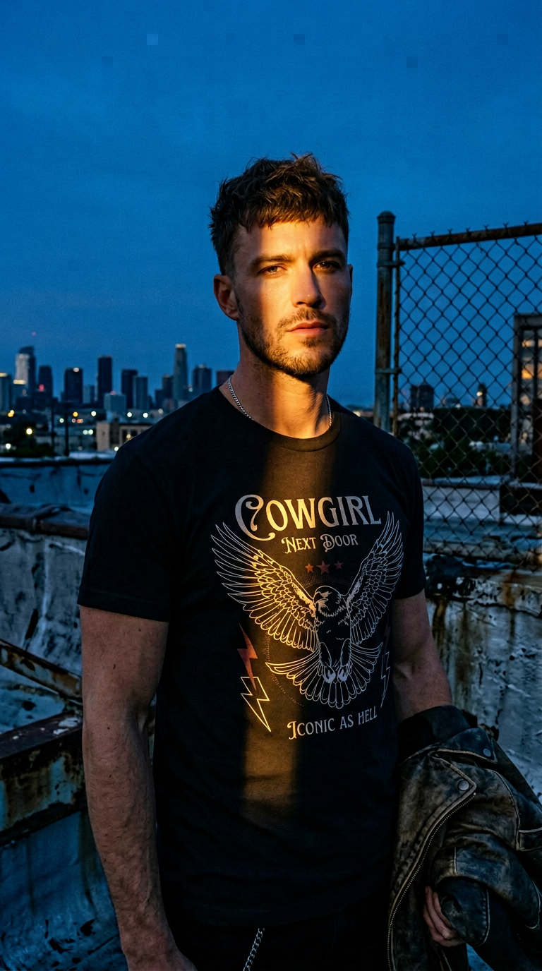 AI product shot of ROCK N ROLL Tee