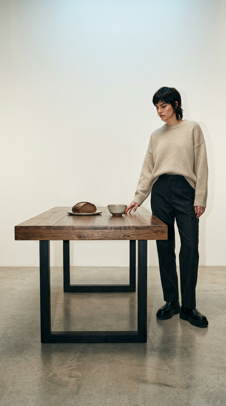 AI product shot of Brooklyn Extendable Dining Table (140cm - 180cm)