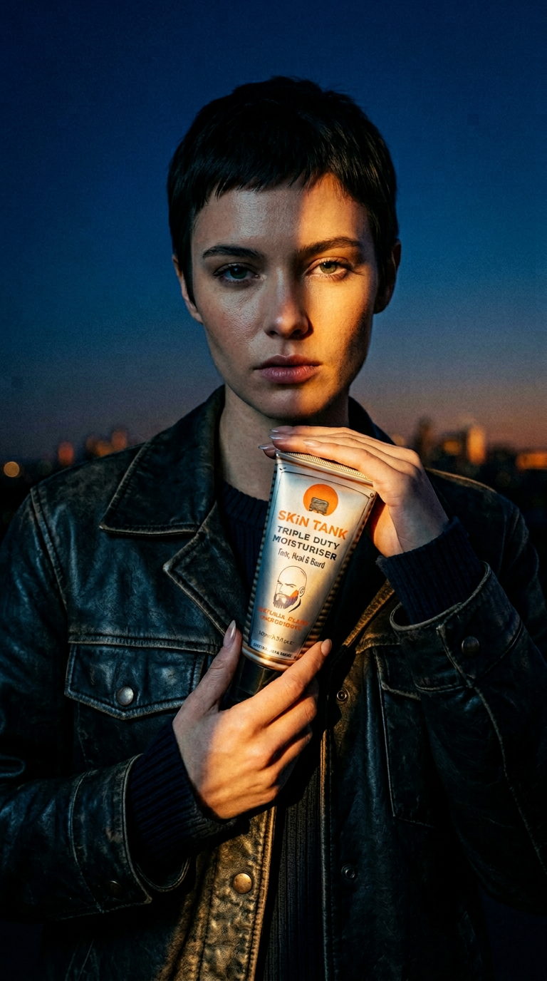 AI product shot of Skin Tank Triple Duty Moisturiser