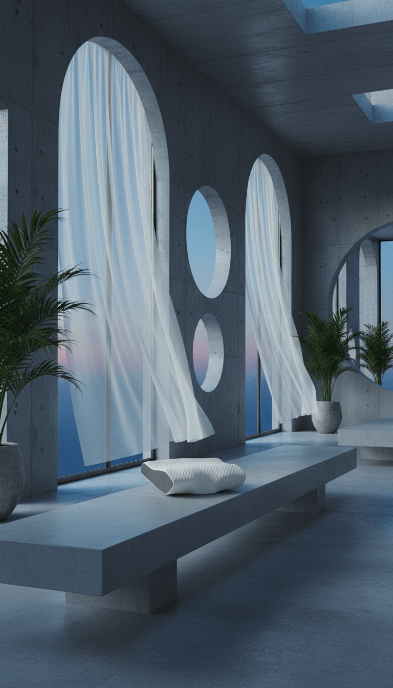 AI product shot of HappySleep - Ergonomisk kudde