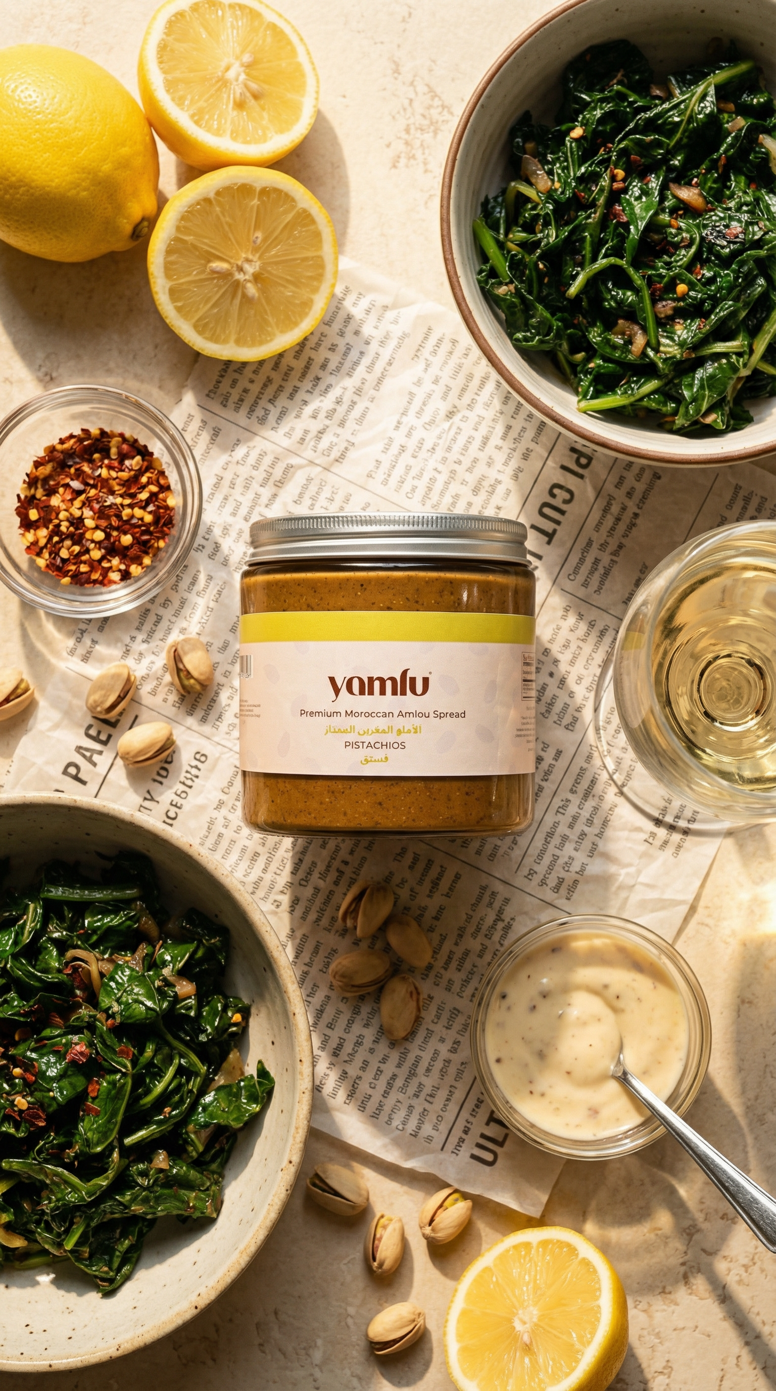 AI product shot of Yamlu Pistachio