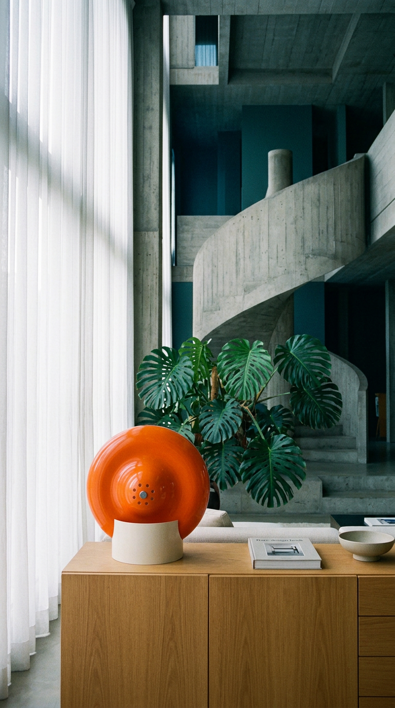 AI product shot of Lampe Disco par Cesare Casati et Emanuele Ponzio éditée par Guzzini