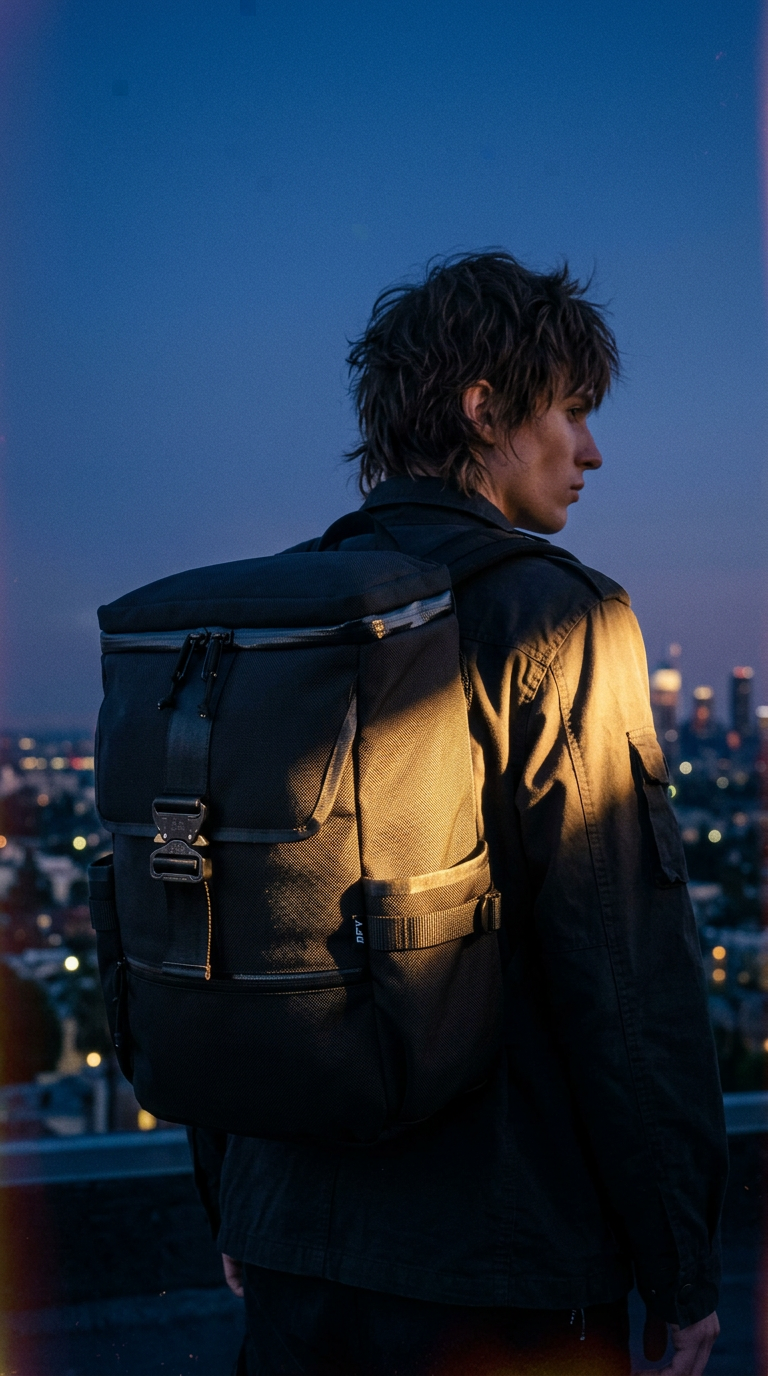 AI product shot of Menace Backpack 2.0 / Ballistic Nylon / Ships in 3-4 Weeks