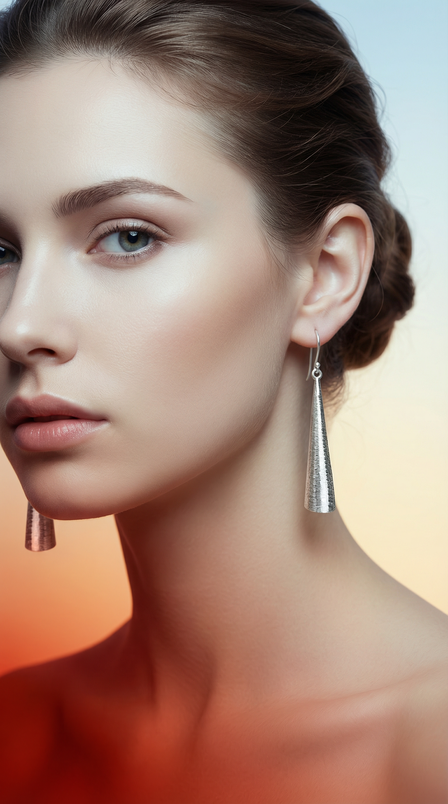 AI product shot of Hill Tribe • Akha Ceremonial Point Blanc Earrings