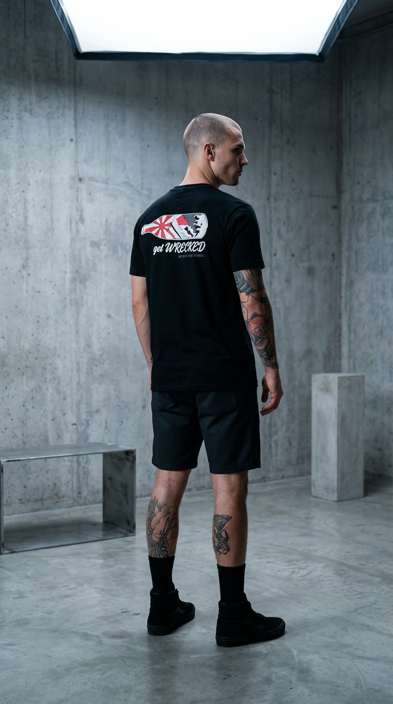 AI product shot of Get Wrecked Tee