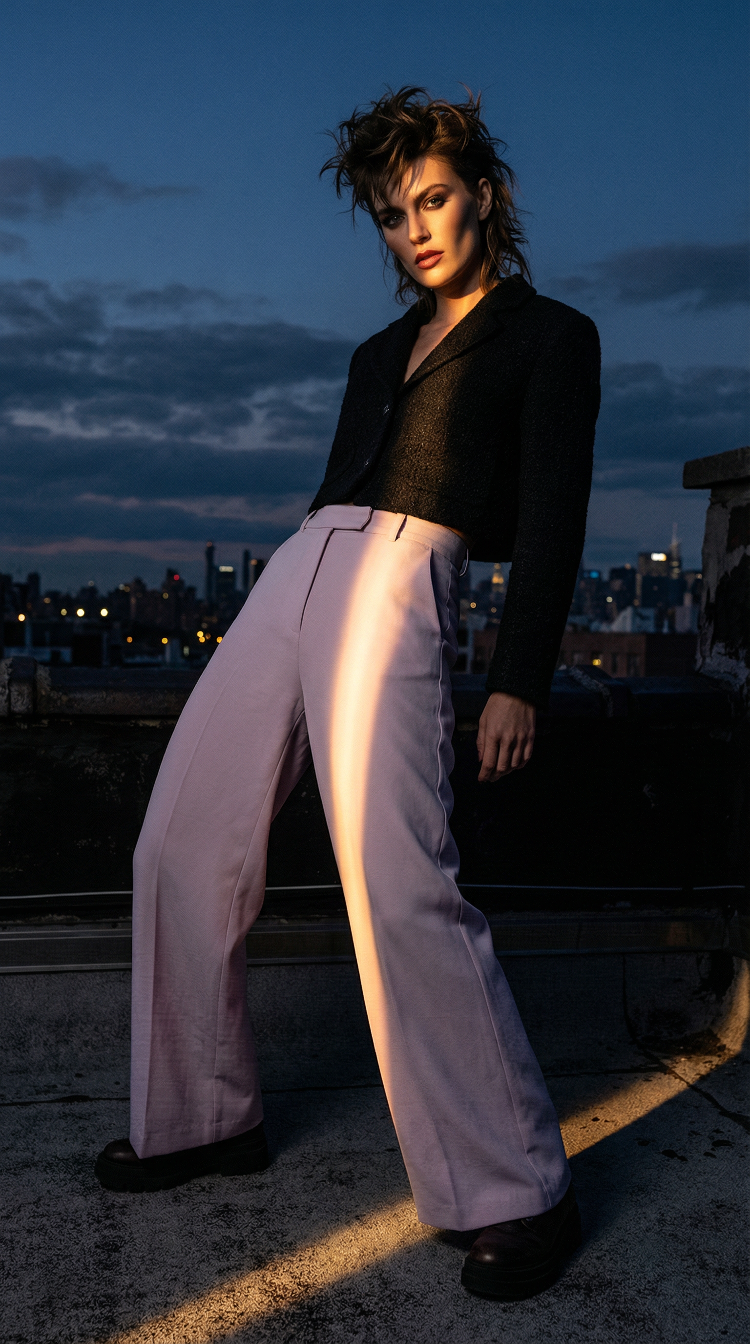 AI product shot of COTTON WIDE PANTS