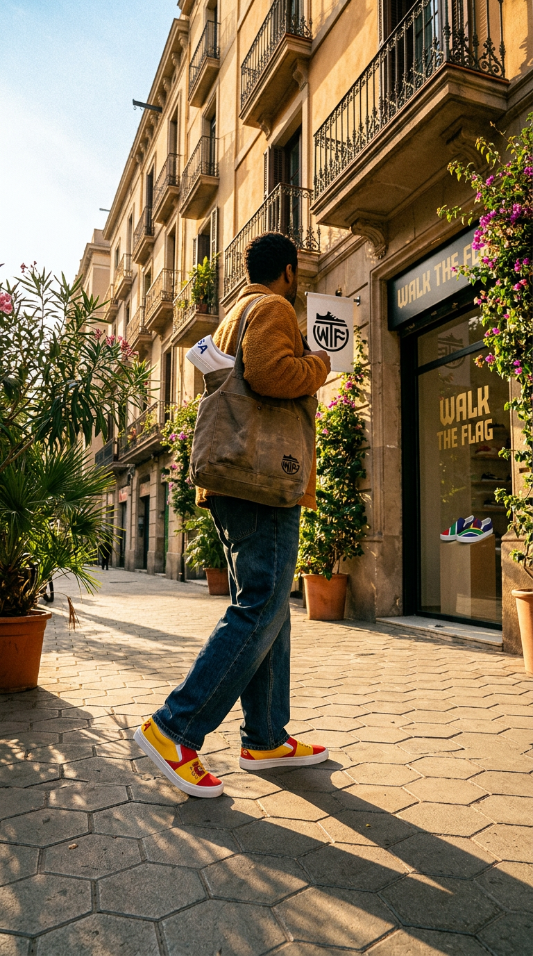 AI product shot of This appears to be a homepage rather than a specific product page - Walk The Flag brand homepage