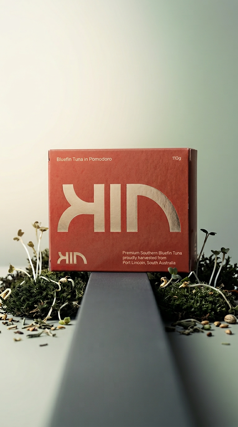 AI product shot of Southern Bluefin Tuna Tinned