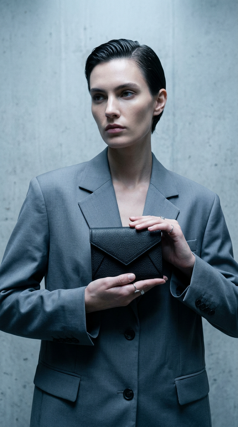 AI product shot of Anja cuir dutch - Noir