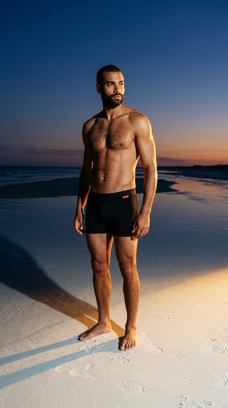 AI product shot of Zwarte Boxershort Volcano Ash