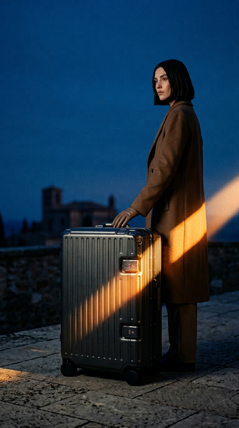 AI product shot of Concord - Aluminum EdgeFrame™ - Pilot Carry-On Suitcase, Dark Gull Gray