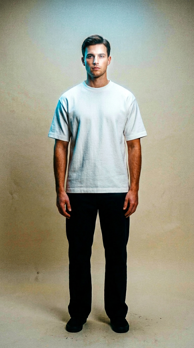AI product shot of Cross Stitch USA Cotton Short Sleeve Tee - Ecru