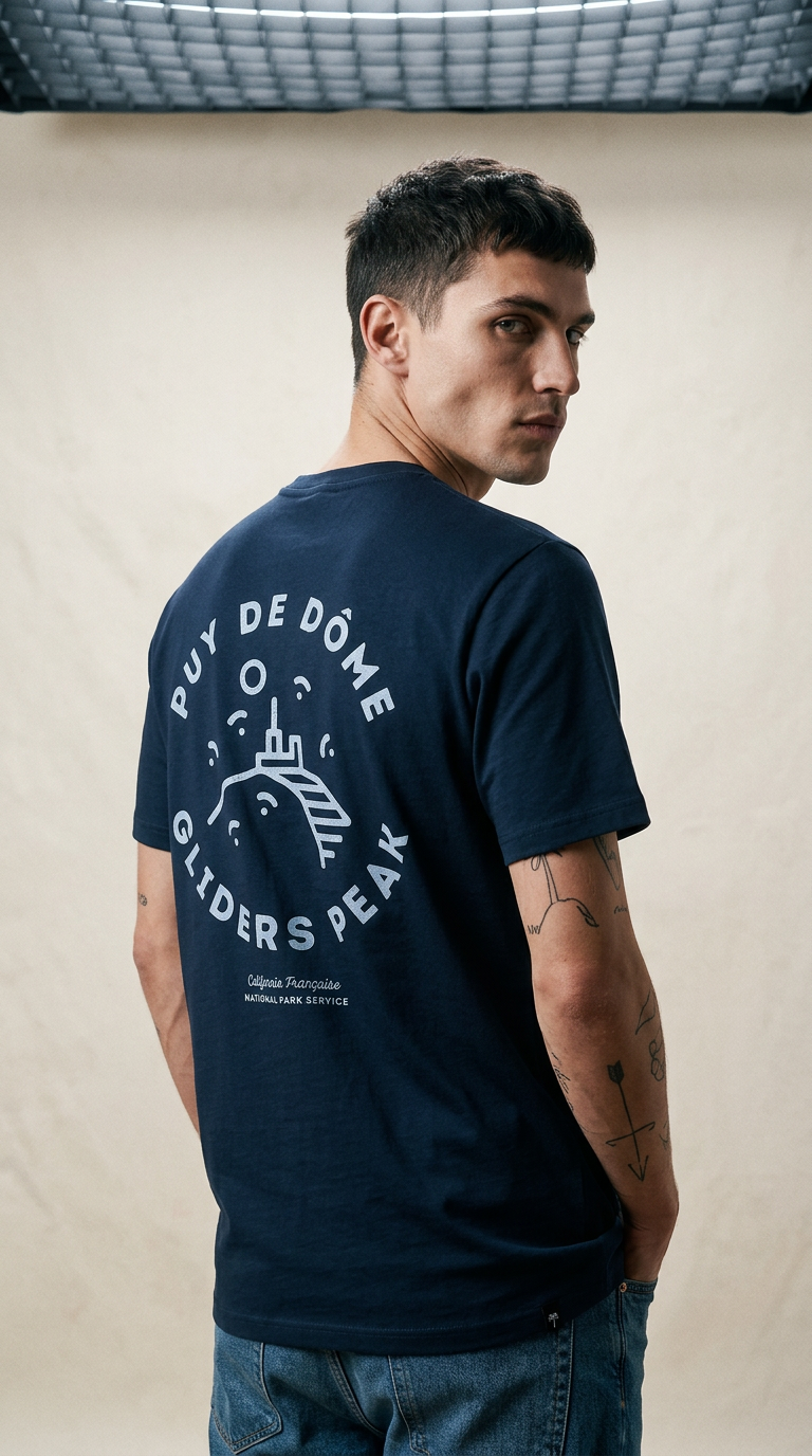 AI product shot of T-shirt NPS Puy de Dôme II