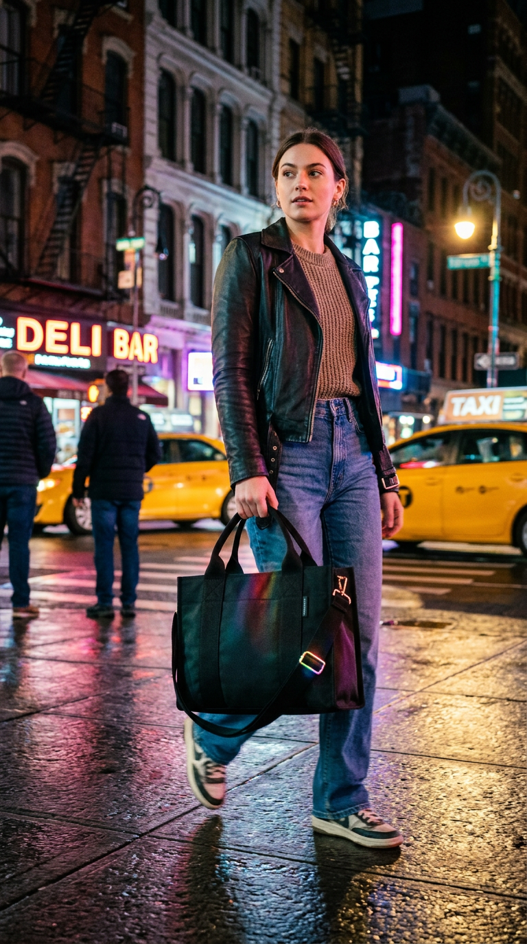 AI product shot of Boxy Crossbody Tote