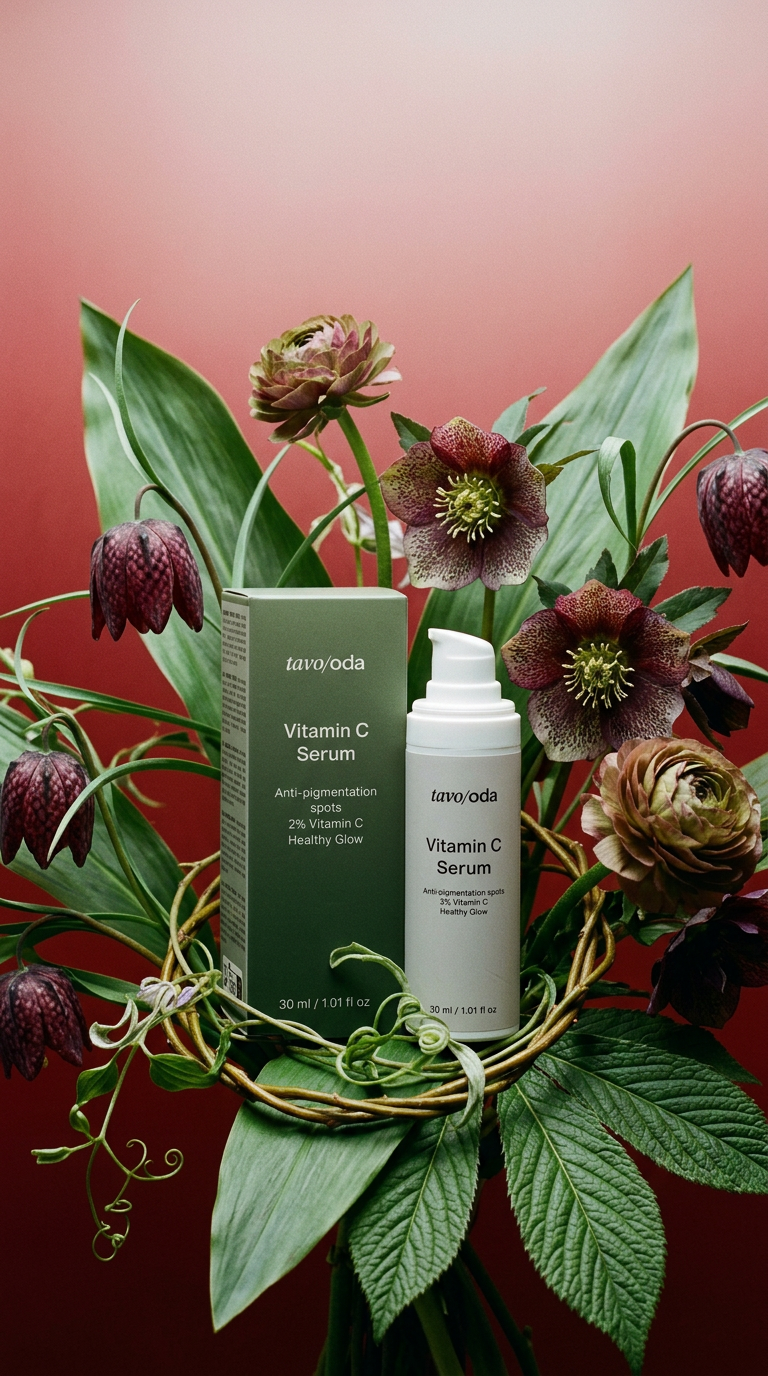 AI product shot of Vitamino C 2% serumas | Šviesia odą ir mažina pigmentines dėmes