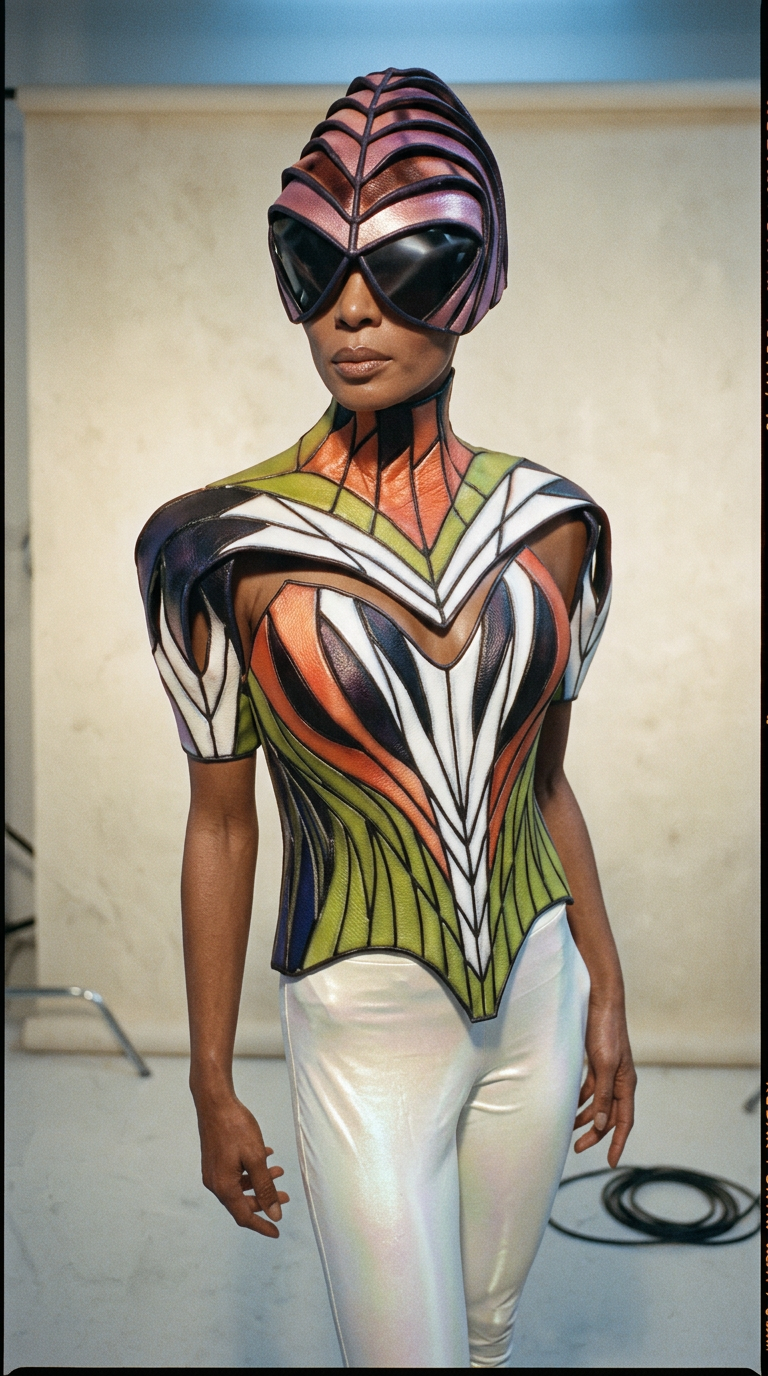 AI product shot of Volitan Futuristic Shoulder Armor: Insect Inspired Costume Piece