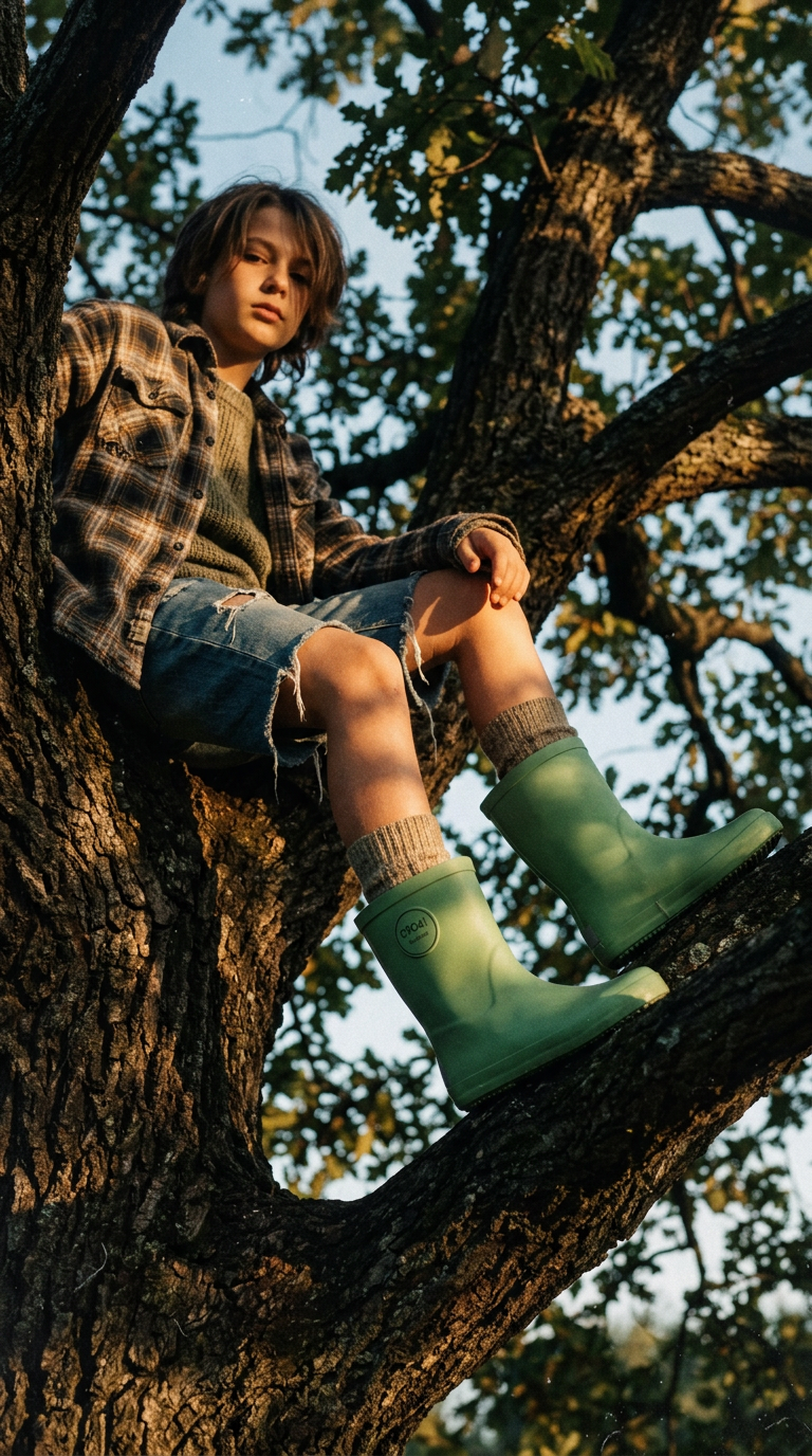AI product shot of 0904! Barefoot-kummikud, light green