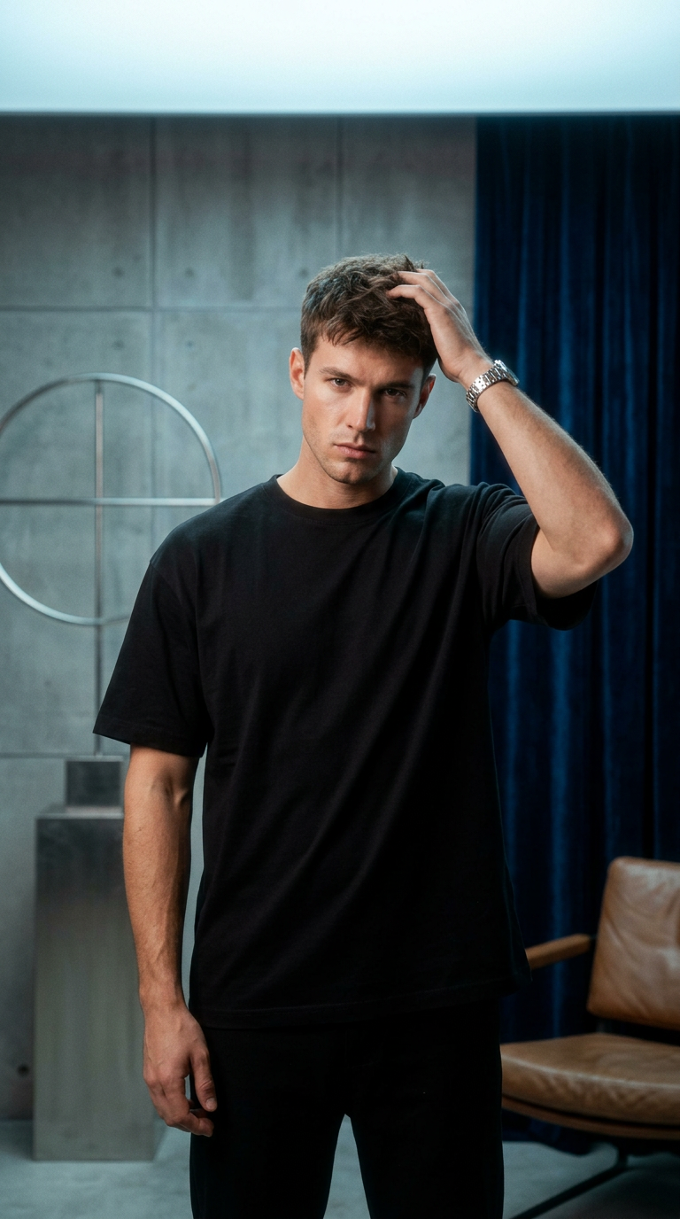 AI product shot of 【 客製 】精梳純棉小落肩升級版型