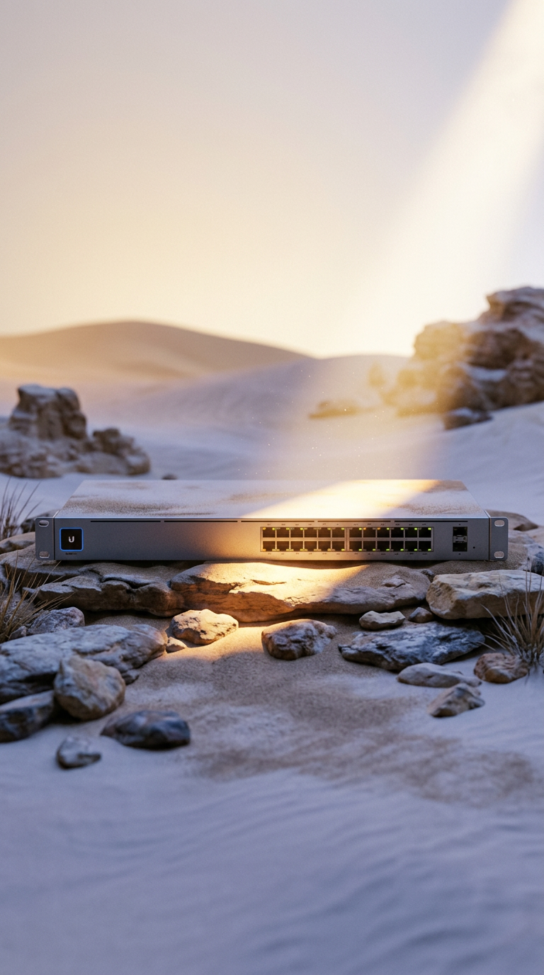 AI product shot of Ubiquiti UniFiSwitch Gen2 24 Port Pro Gigabit Managed PoE+ Switch