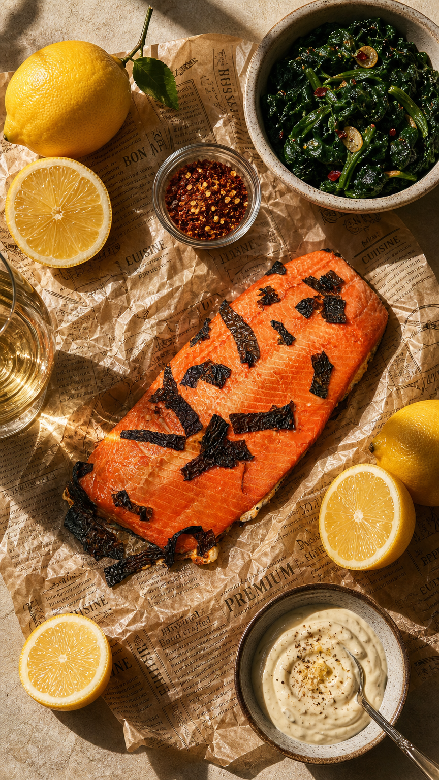 AI product shot of Wild Sockeye Salmon Fillet