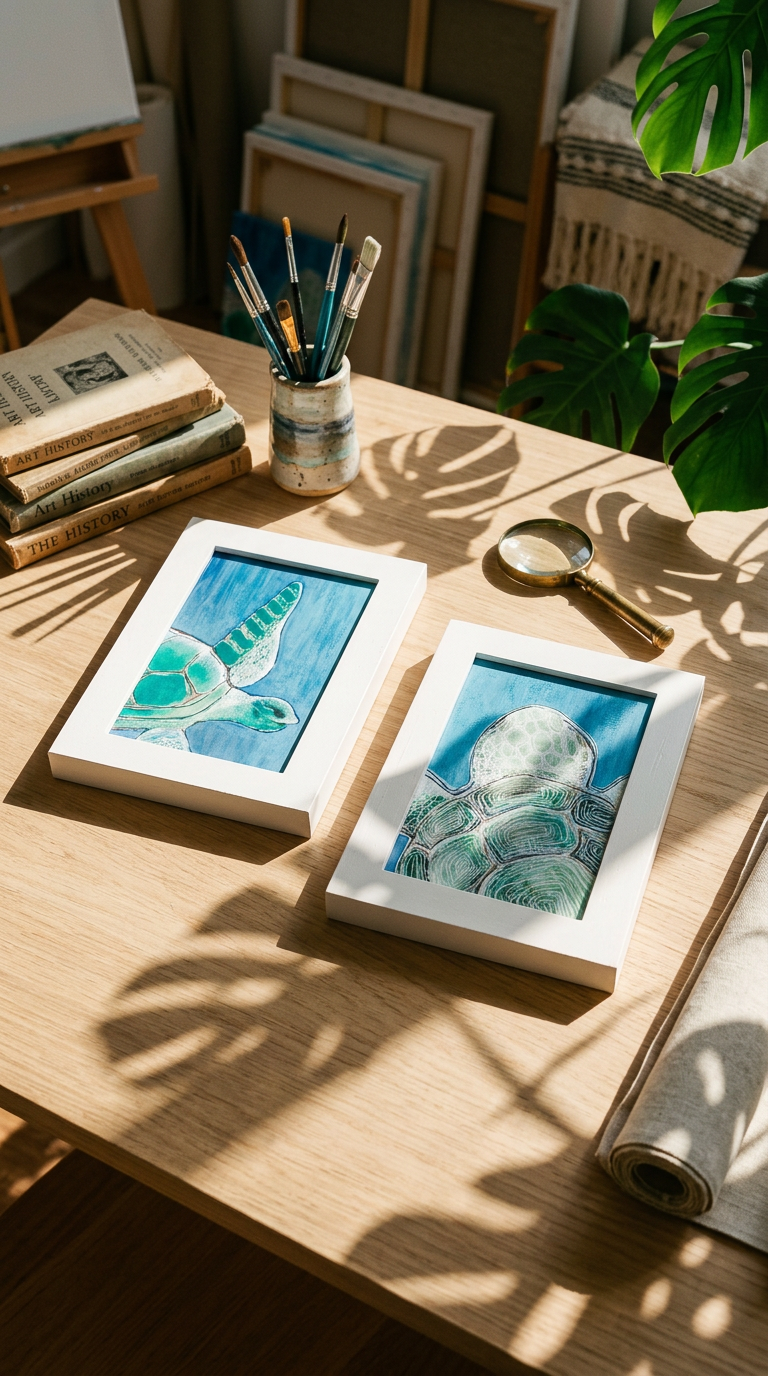AI product shot of Sea Turtle Duo, 4x6"