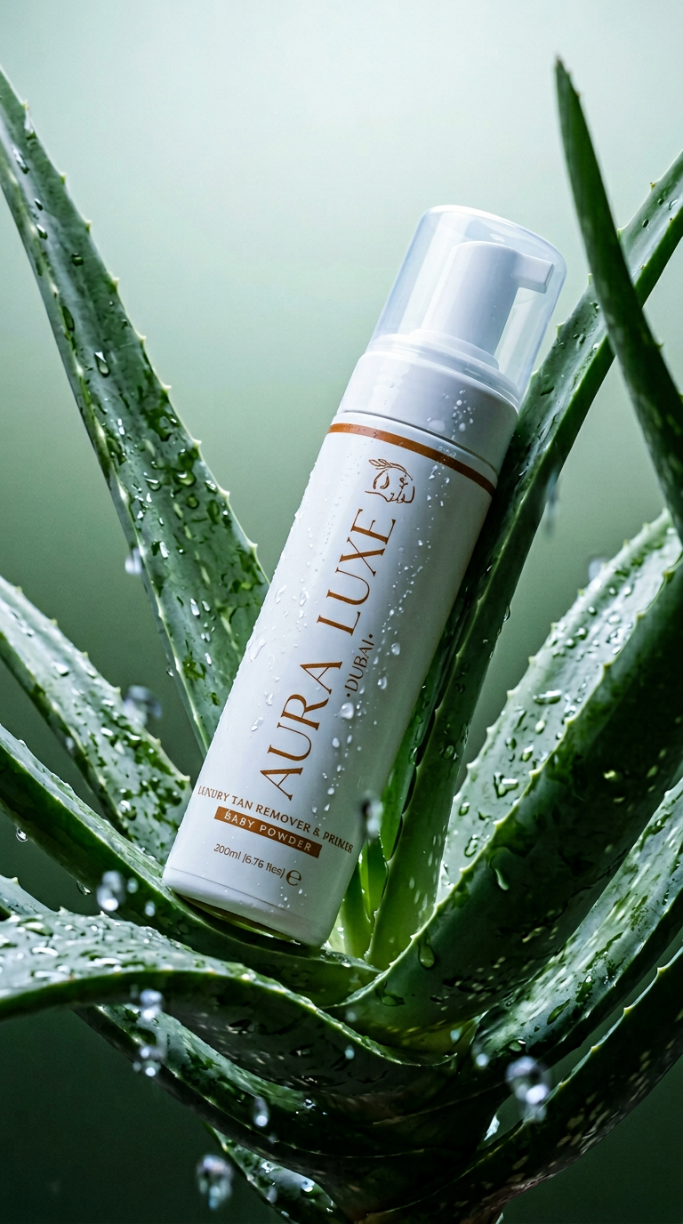 AI product shot of Luxury Tan Remover and Primer