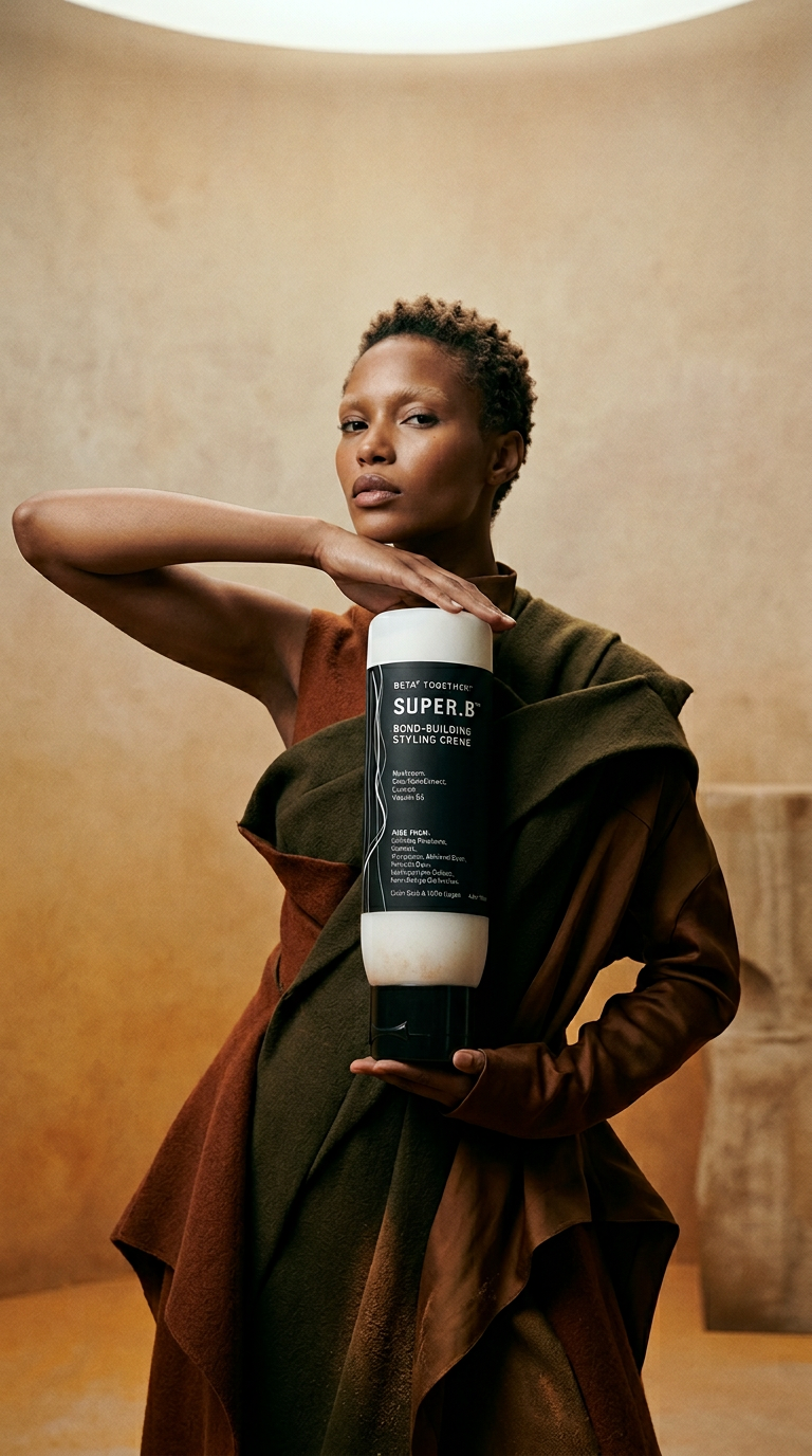 AI product shot of SUPER.B™ Bond-Building Styling Crème