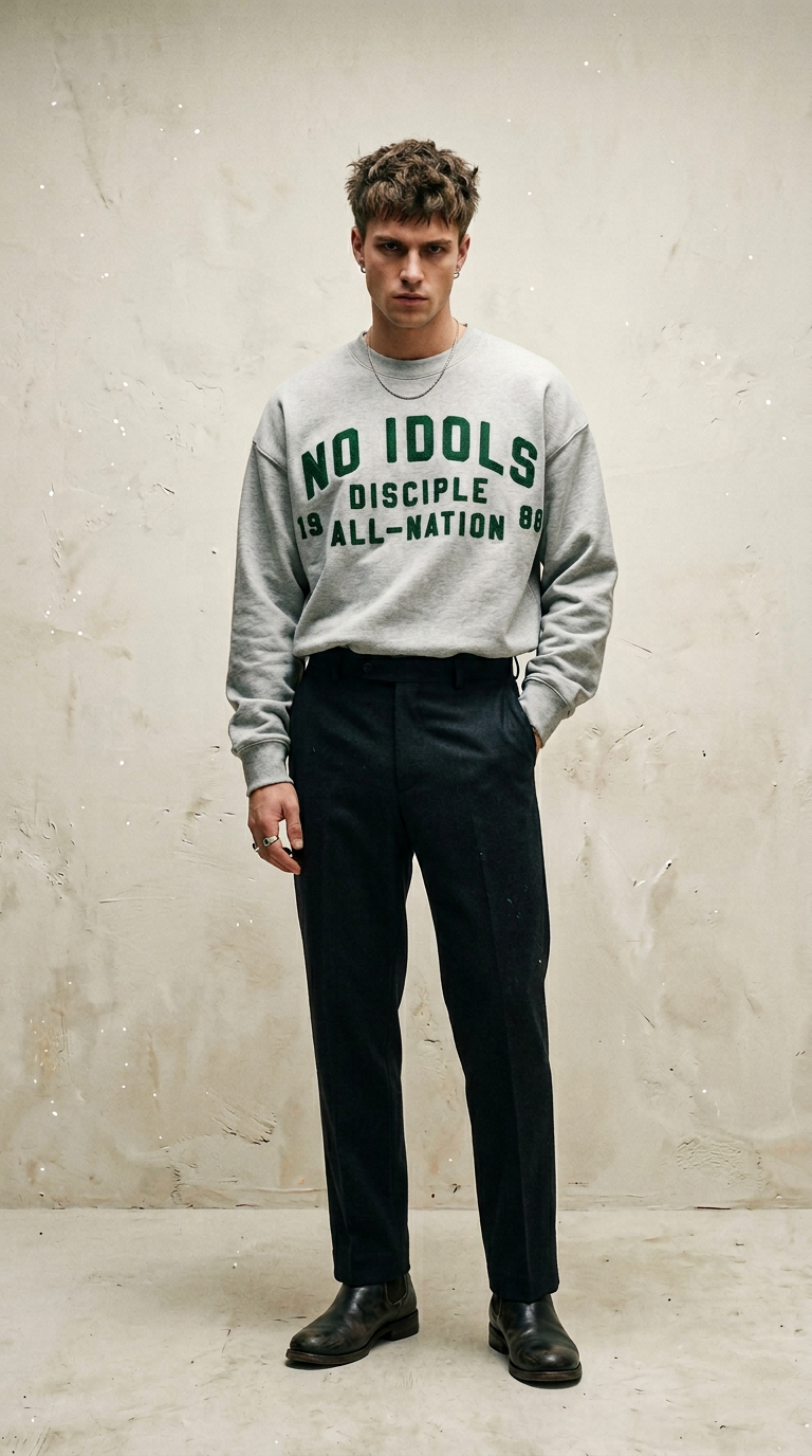 AI product shot of All-Nation Crewneck | 001