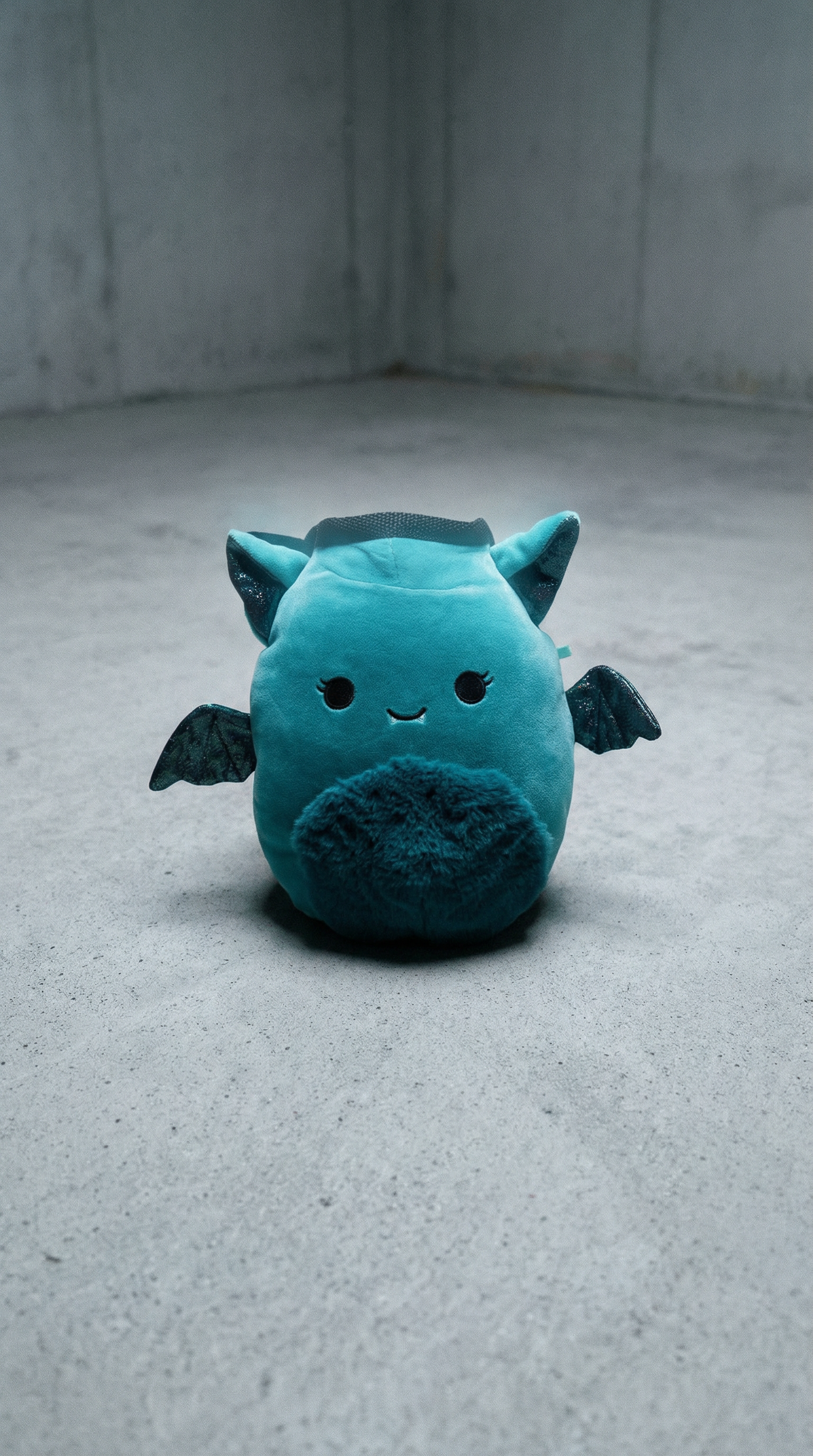 AI product shot of Vinnie The Vampire Bat - Handmade Converted Plushie Chalk Bag