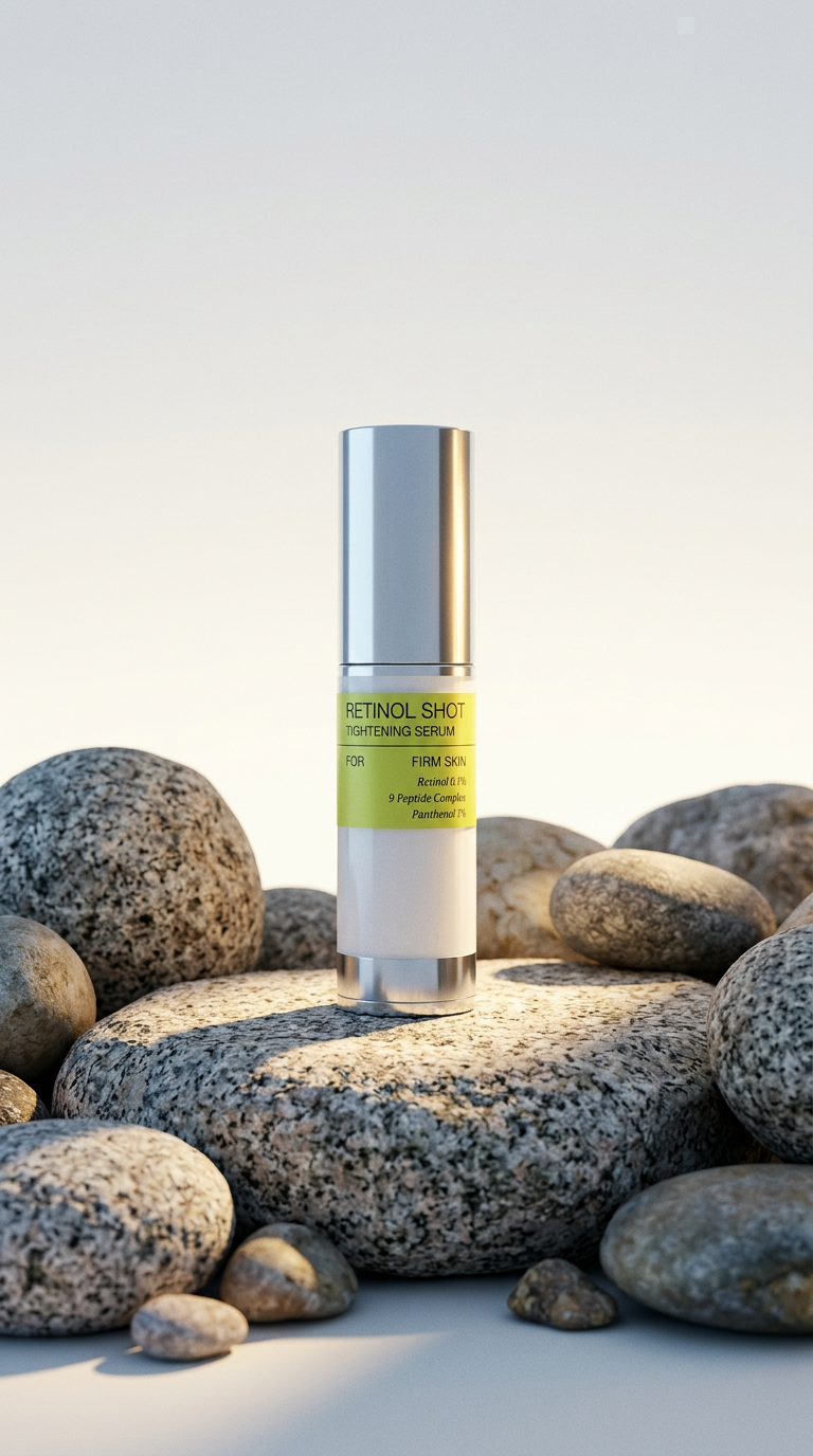 AI product shot of GlowRise Retinol Tightening Serum