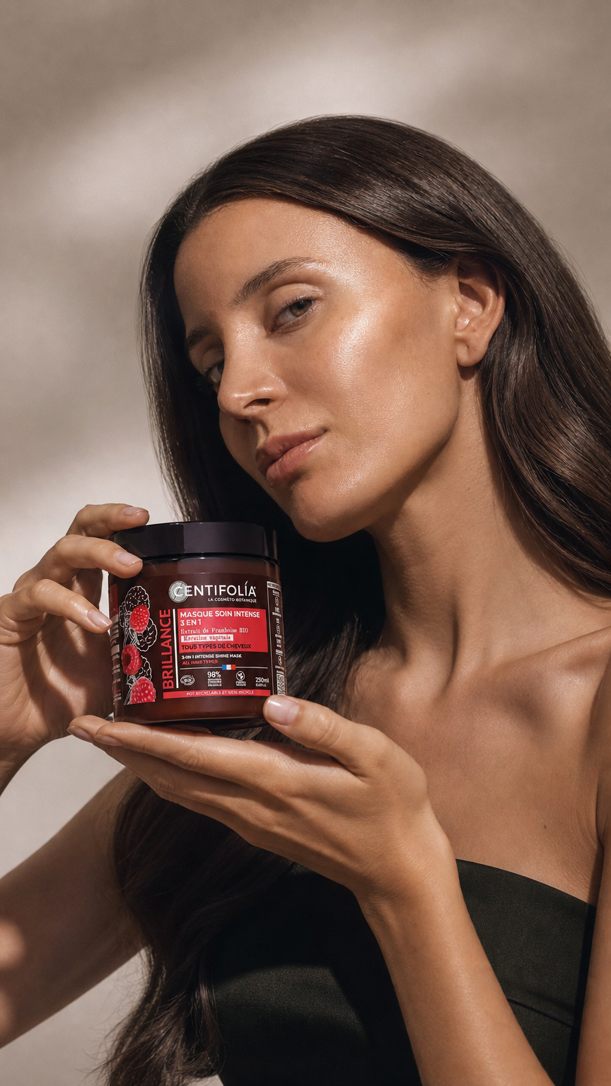 AI product shot of 3 in 1 Intense Shine Hair Mask