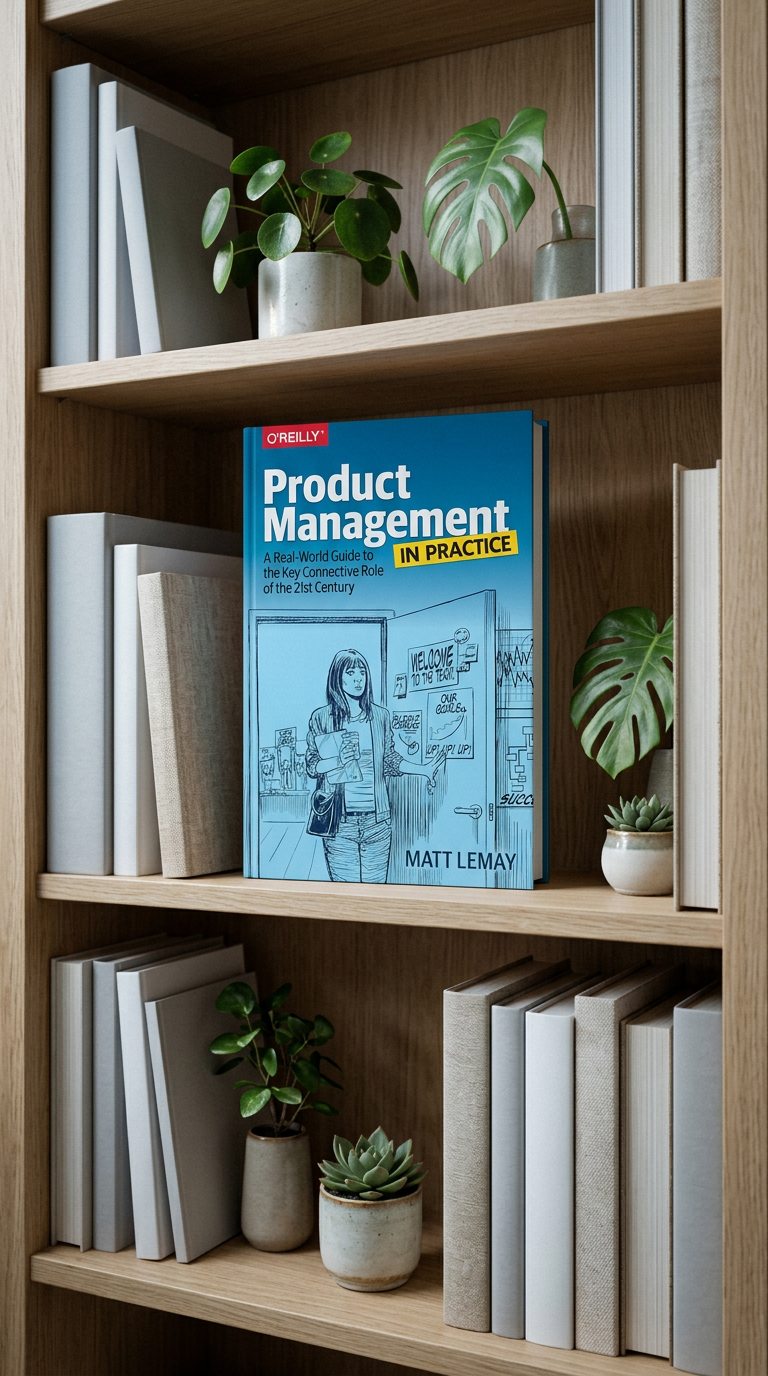 AI product shot of Product Management in Practice: A Real-World Guide to the Key Connective Role of the 21st Century