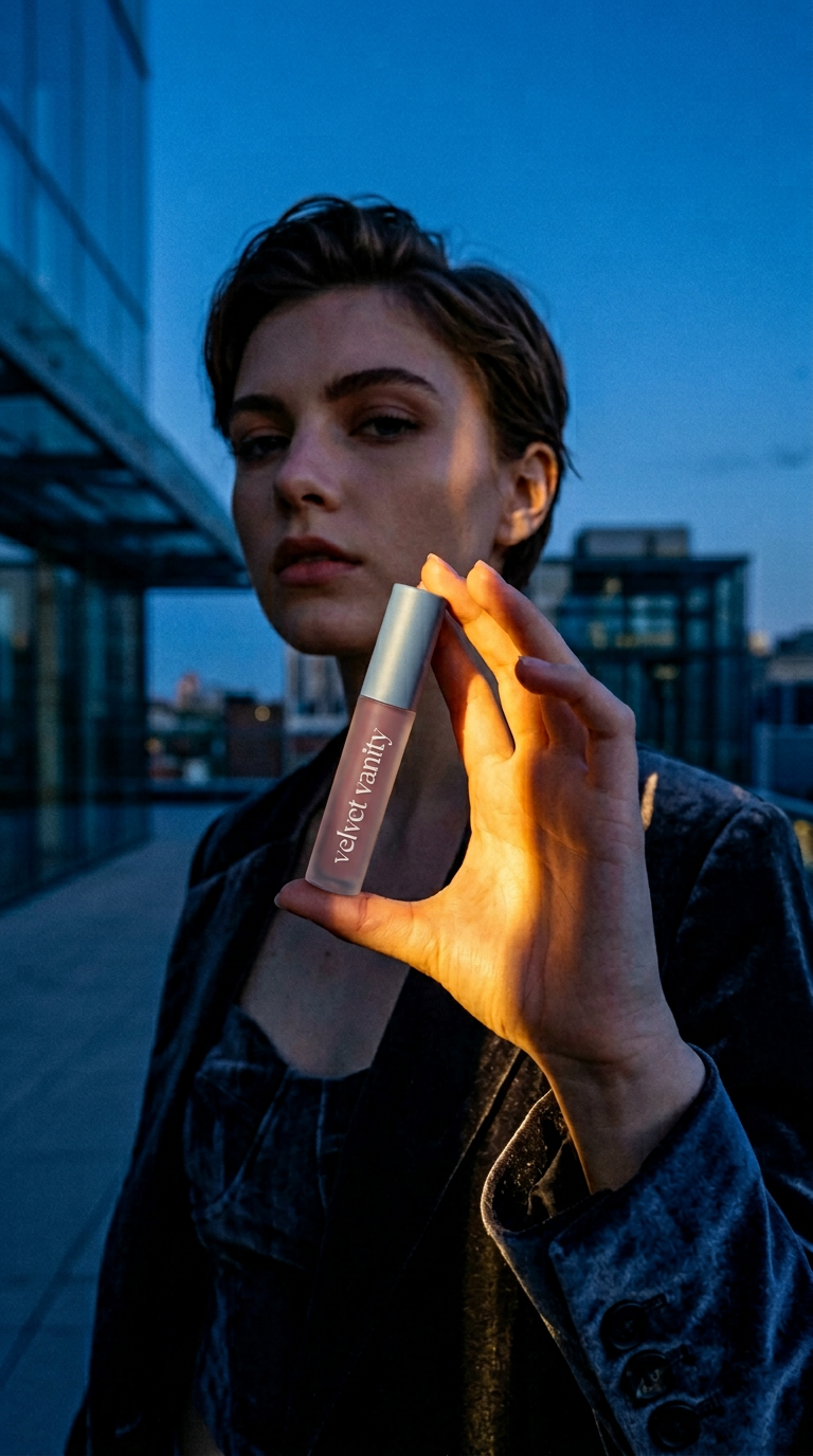 AI product shot of Peptide Hydra-Matte Lipstick