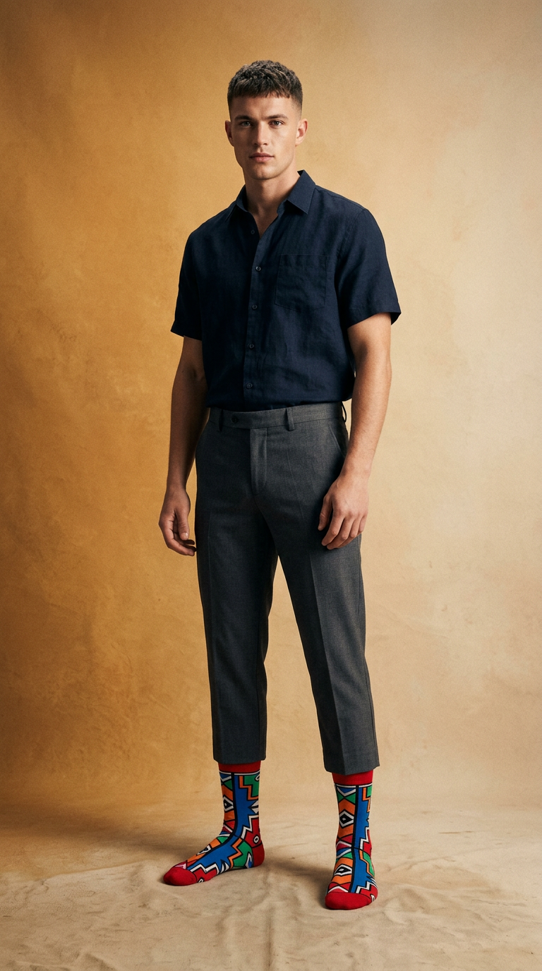 AI product shot of Red Ndebele Charm