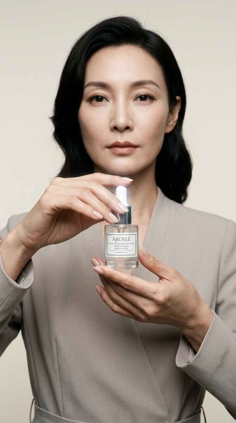 AI product shot of AROSEÈ Jasmine-Orange Blossom Water-Soluble Essential Oil 15ml