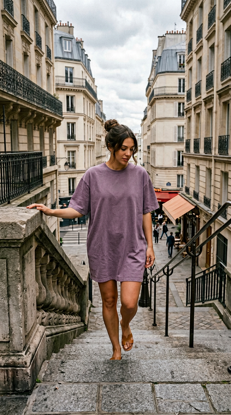 AI product shot of The T-Shirt Dress: Mum + Mini