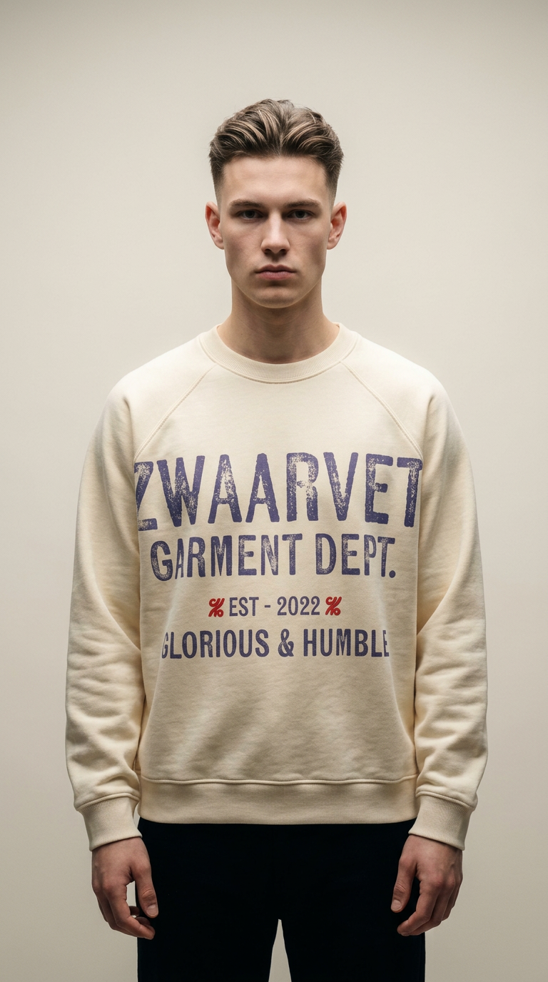 AI product shot of Approval 26 - Apricot Fleece Sweatshirt