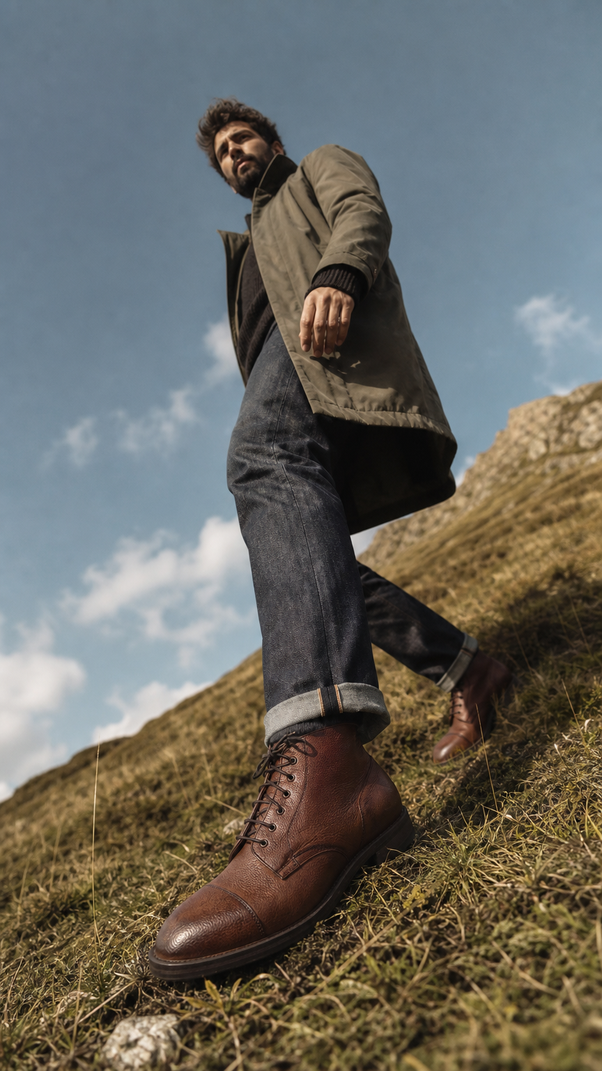 AI product shot of Best foot forward with Edward Green